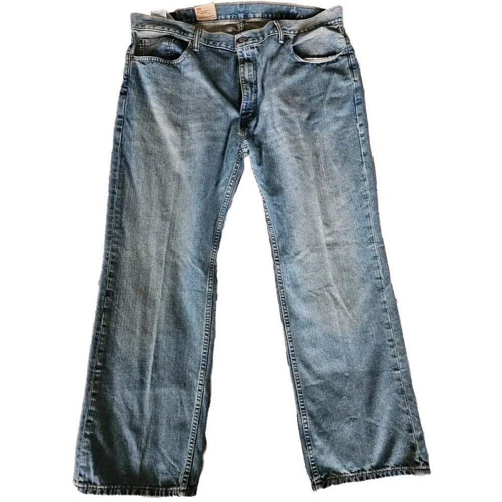 Levi's 559 Jeans Straight Leg Relaxed Fit Medium Wash Blue Denim Mens 42x30 NWT